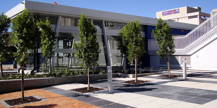 Landscaped IRT bus terminal, Cape Town