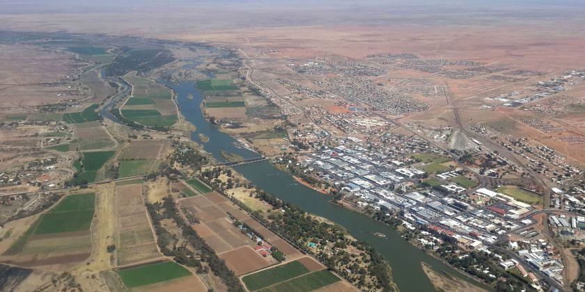 aerial view of Upington